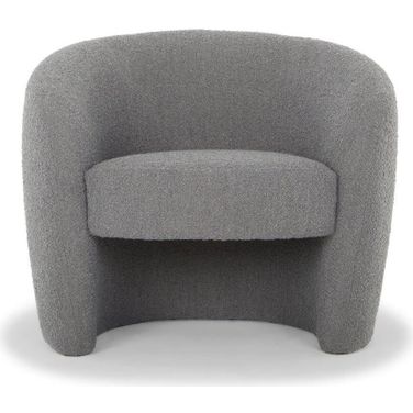 Metro Blythe Accent Chair In Boucle Charcoal Upholstery