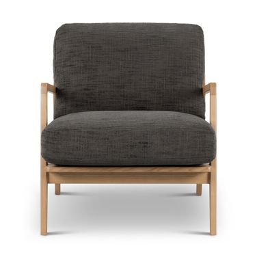 Metro Carmelo Upholstered Accent Chair In Oak and Black