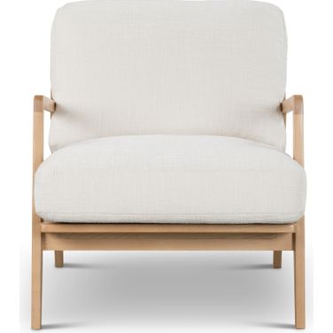 Metro Carmelo Upholstered Accent Chair In Oak and Cream