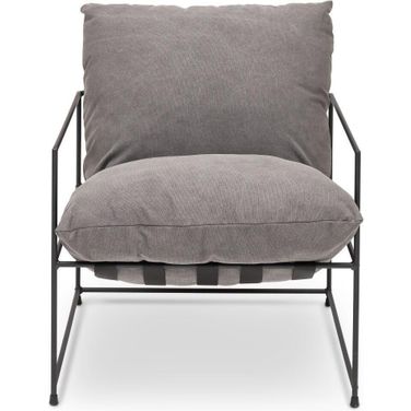 Metro Trent Accent Chair In Washed Grey Upholstery