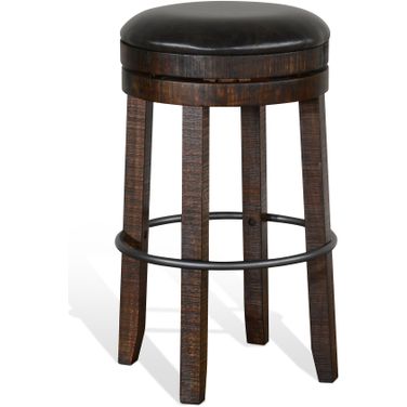 Homestead Bar Swivel Stool with Cushion Seat Set of 2 In Tobacco