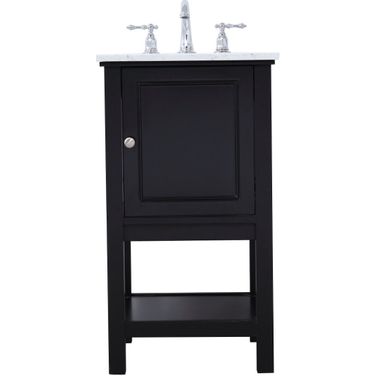Metropolis 19 Inch Single Bathroom Vanity Set In Black