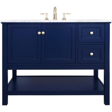 Metropolis 42 Inch Single Bathroom Vanity In Blue