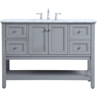 Metropolis 48 Inch Single Bathroom Vanity Set In Grey