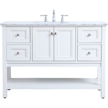 Metropolis 48 Inch Single Bathroom Vanity Set In White