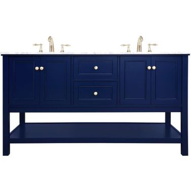 Metropolis 60 Inch Single Bathroom Vanity In Blue