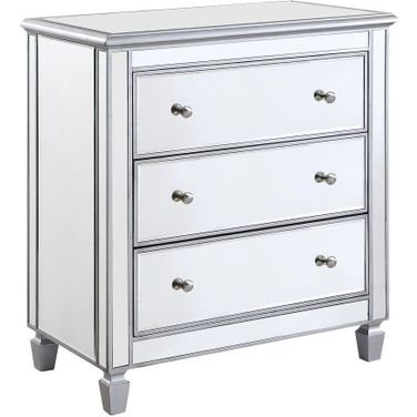 Mf6 1019s Contempo 33" Hand Rubbed Antique Silver Cabinet