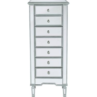 Reflexion 20" Antique Silver Paint Lingerie Chest