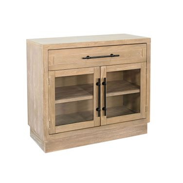 Mia 2 Door Glass Cabinet In Wheat