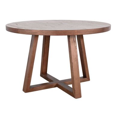 Mia Round Wood Dining Table In Cinder