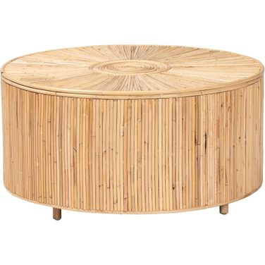 Miami Rattan Coffee Table In Light Honey