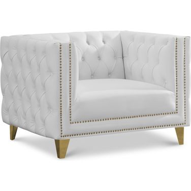 Michelle Vegan Leather Chair In White