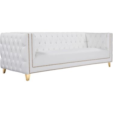 Michelle Vegan Leather Sofa In White