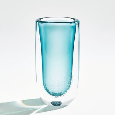 Micro Bubble Large Vase In Azure