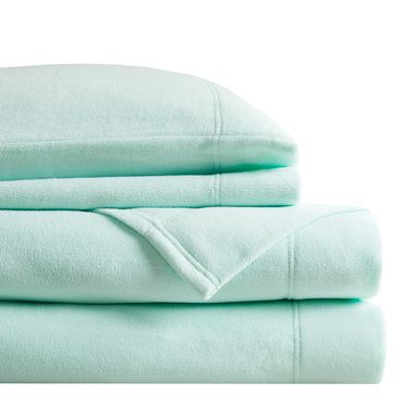 Micro Fleece Sheet Set In Aqua