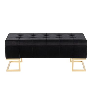 Midas Storage Bench In Gold and Black