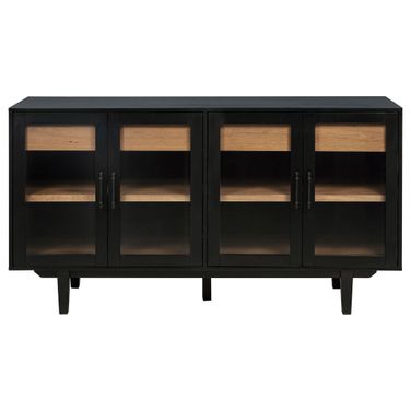 Middleton 4-Door Sideboard Server with Dual Drawers In Black