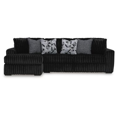 Midnight-Madness 3-Piece Sectional with LAF Chaise In Onyx
