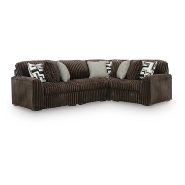 Midnight-Madness 4-Piece Sectional In Chocolate