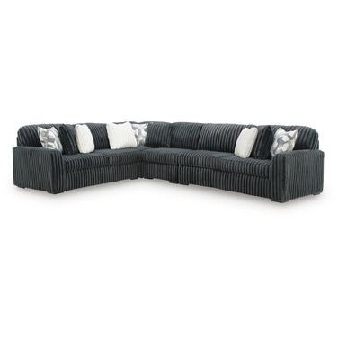 Midnight-Madness 4-Piece Sectional In Gunmetal