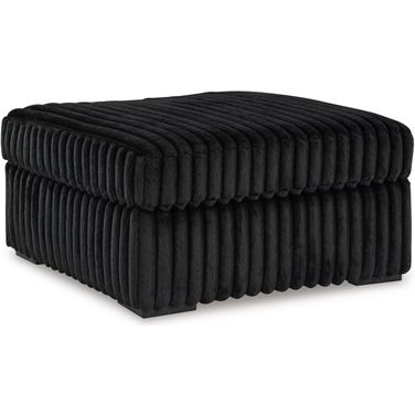 Midnight-Madness Oversized Accent Ottoman In Onyx