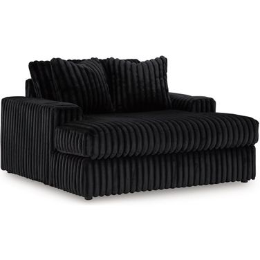 Midnight-Madness Oversized Chaise In Onyx