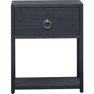 Midnight Wire Brushed Denim 1 Shelf Accent Table