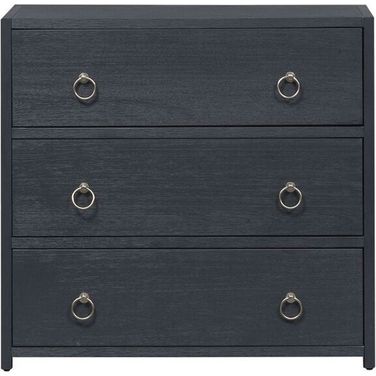 Midnight Wire Brushed Denim 3 Drawer Accent Cabinet