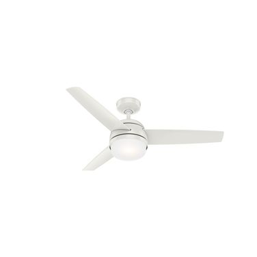 Midtown 48 Inch Ceiling Fan with LED Light Kit and Handheld Remote In Fresh White