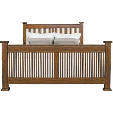 Mission Hill Medium Harvest King Slat Panel Bed