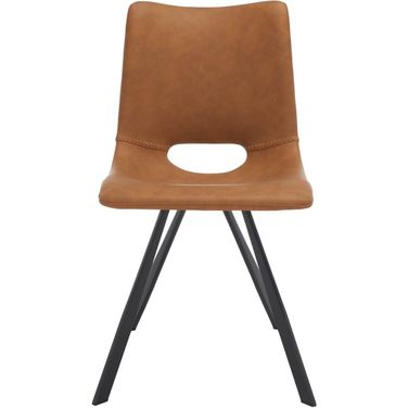Mika Dining Chair Set of 2 in Cognac