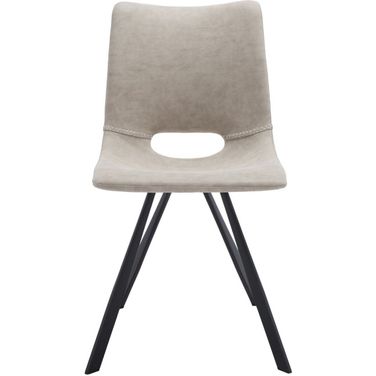 Mika Dining Chair Set of 2 in Stone Grey