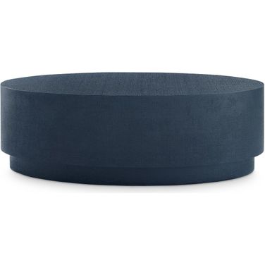 Mila Oval Coffee Table In Blue Steel