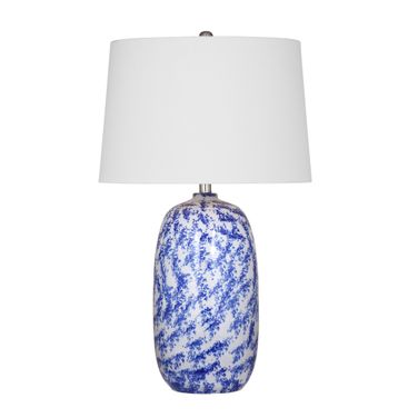 Mila Table Lamp In Blue and Cream