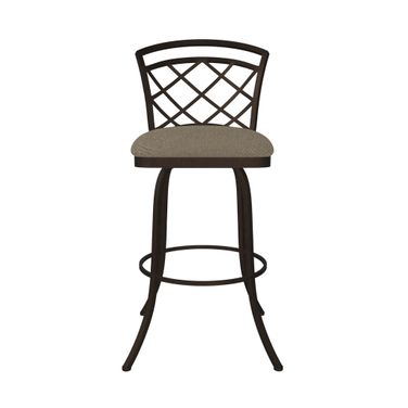 Milan 30 Inch Bar Height Swivel Stool In Mocha and Venetian