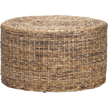 Milan 32 Inch Round Coffee Table In Multi Brown