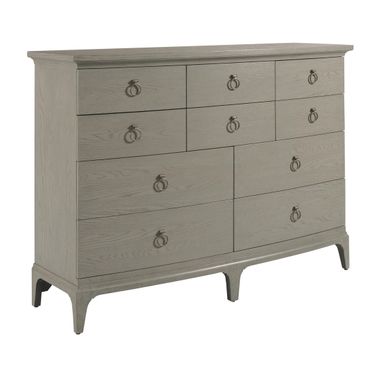 Milan Catherine 10 Drawer Dresser In Bronze and Stone
