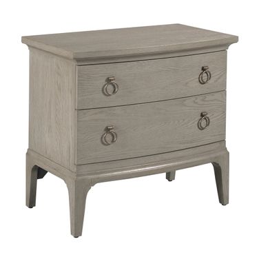 Milan Madison Nightstand In Bronze and Stone