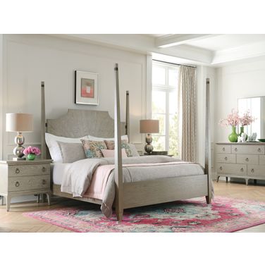 Milan Patterson Poster Bedroom Set In Bronze and Stone