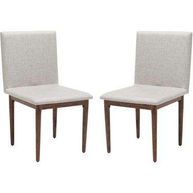Milana Dining Chair Set of 2 In Walnut and Grey