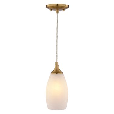 Milano 4.75 Inch 1 Light Mini Pendant Alabaster Glass In Muted Brass