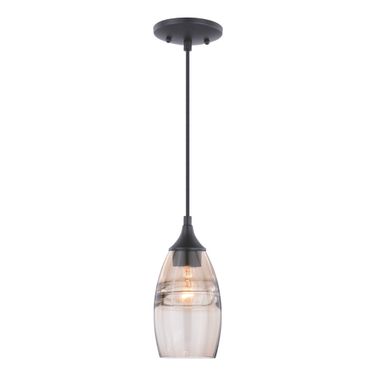 Milano 4.75 Inch Mini Pendant Amber Fog Glass In Oil Rubbed Bronze