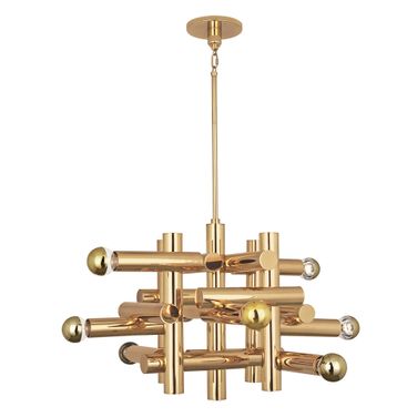 Milano Kinetic Chandelier In Polished Brass