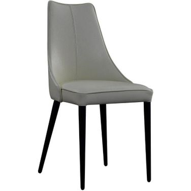 Milano Leather Dining Chair Set of 2 In White