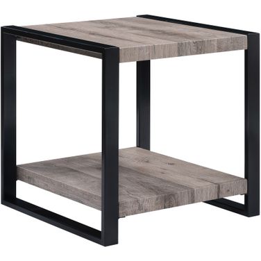 Mildred End Table In Gray and Black