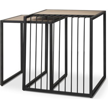 Miles End Table In Black and Brown