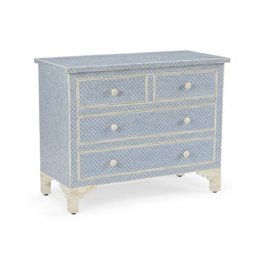 Milford Chest In Blue and White