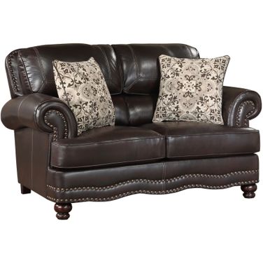 Milford Love Seat In Brown