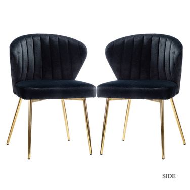 Milia Dining Chair Set Of 2 In Black