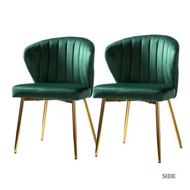 Milia Dining Chair Set Of 2 In Green